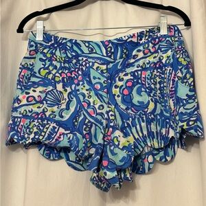 Lilly Pulitzer Blue and Pink Patterned Women Shorts